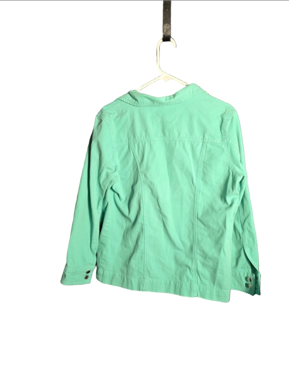 Women's American Sweetheart Green Jean Jacket Size M cottagecore grandmacore y2k - Picture 6 of 7